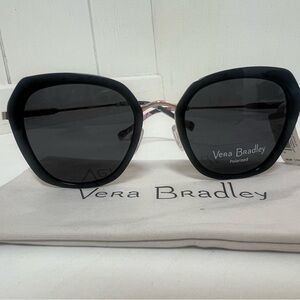 Vera Bradley Black Cat-Eye Sunglasses with Glossy Finish
